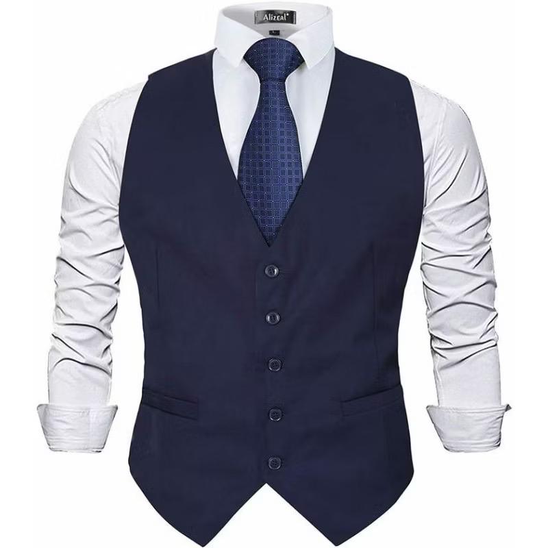 Vest Cargo Utility — Aksen Saku Dada Kontras (Streetwear) — Biru