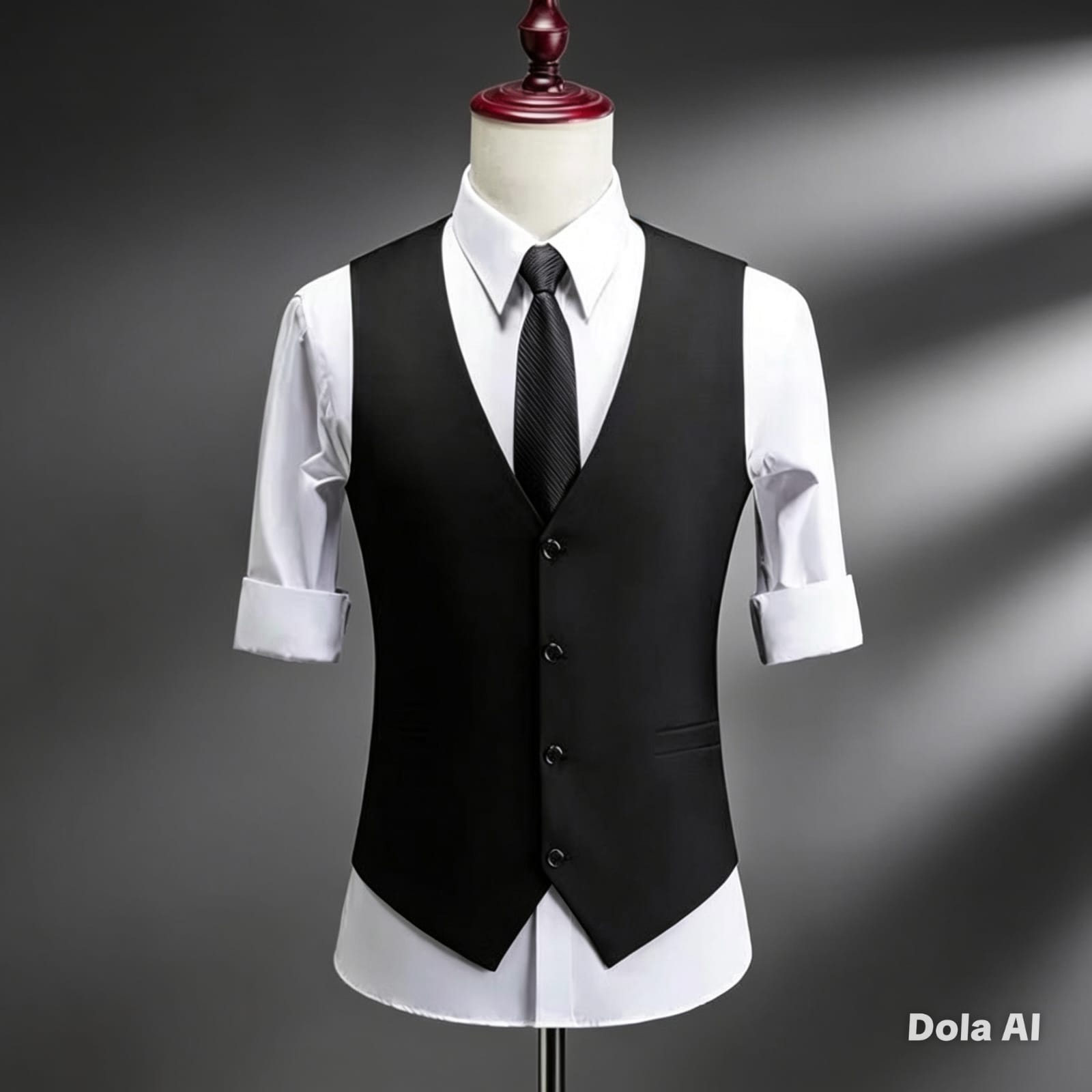 Vest Cargo Utility — Aksen Saku Dada Kontras (Streetwear) — Hitam